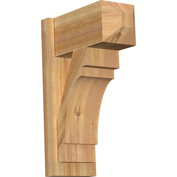 Ekena Millwork Merced Craftsman Rough Sawn Outlooker, Western Red Cedar, 8"W x 16"D x 24"H OUT08X16X24MRC04RWR - main